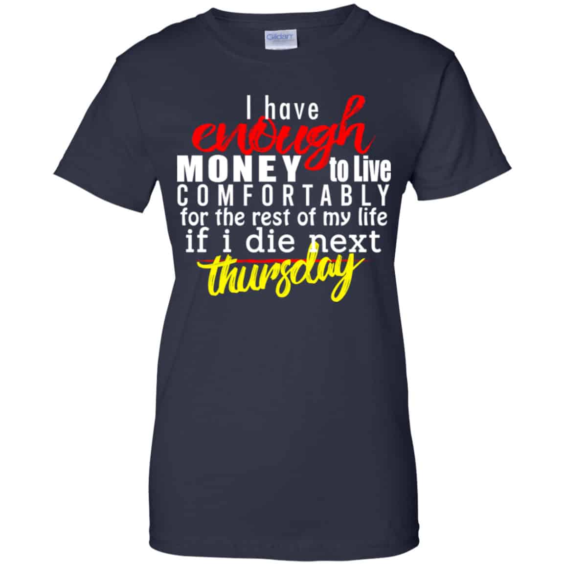 I Have Enough Money To Live Comfortably For The Rest Of My Life If I Die Next Thursday Shirt, Hoodie, Tank