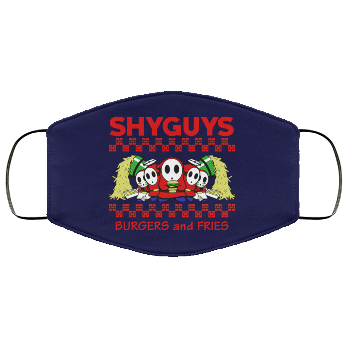Shyguys Burgers And Fries Face Mask