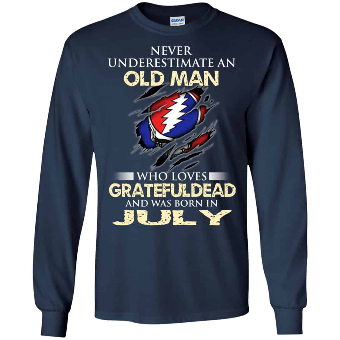 An Old Man Who Loves Grateful Dead And Was Born In July Shirt, Hoodie, Tank
