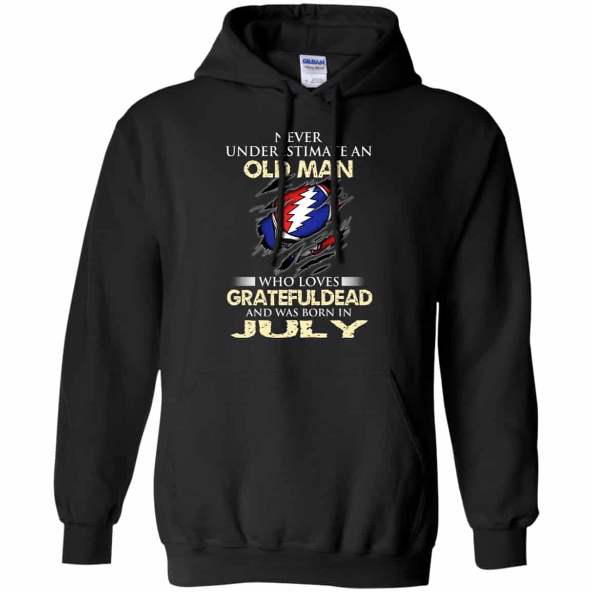 An Old Man Who Loves Grateful Dead And Was Born In July Shirt, Hoodie, Tank