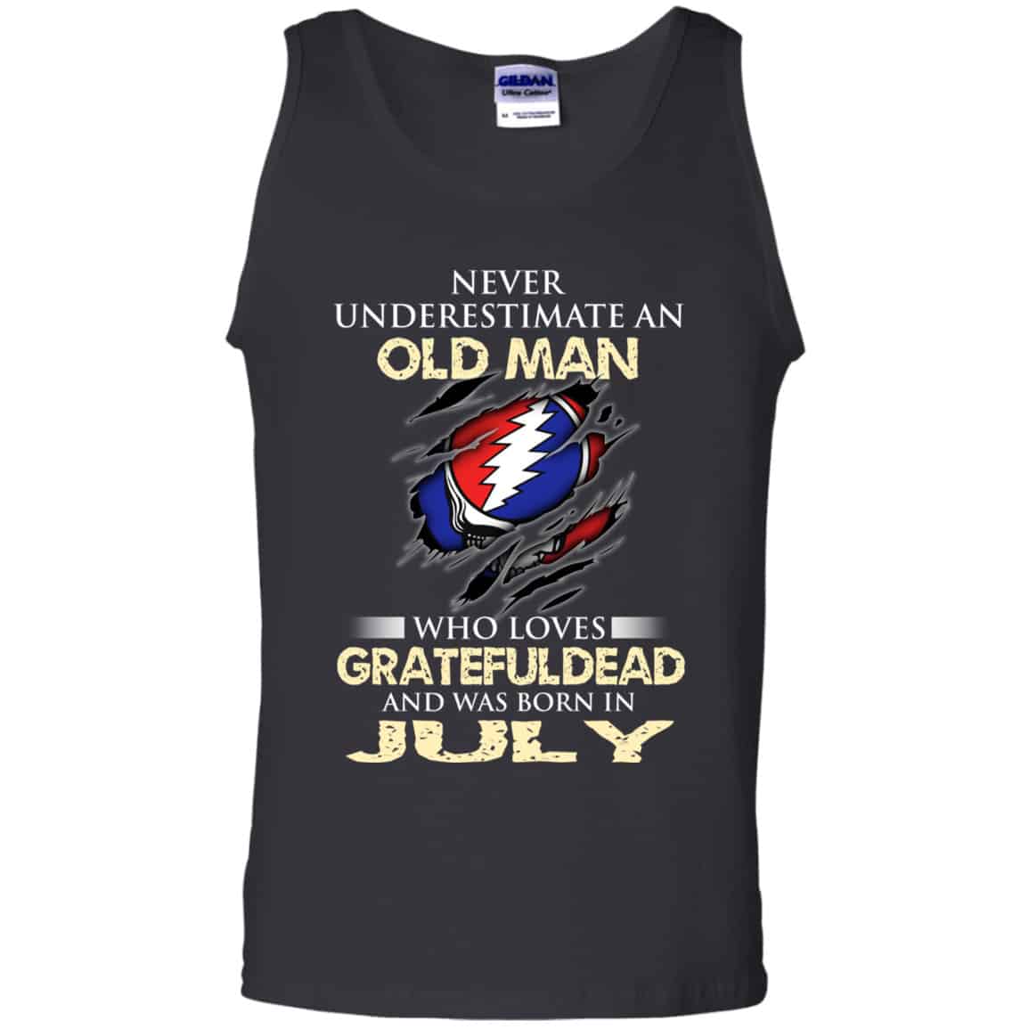 An Old Man Who Loves Grateful Dead And Was Born In July Shirt, Hoodie, Tank