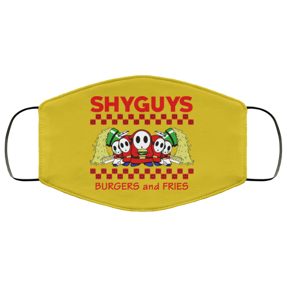 Shyguys Burgers And Fries Face Mask