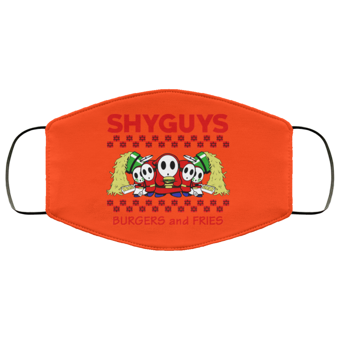Shyguys Burgers And Fries Face Mask