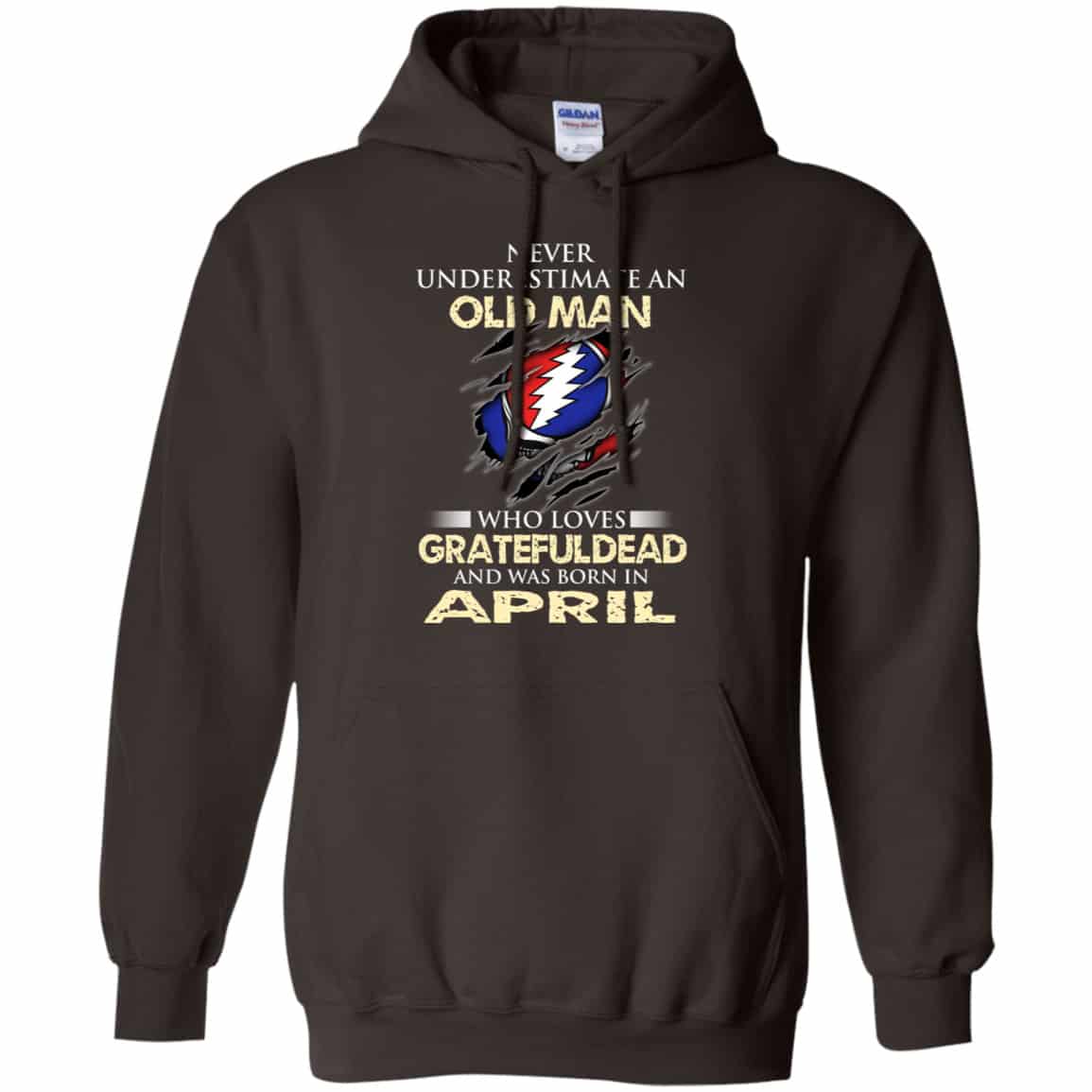 An Old Man Who Loves Grateful Dead And Was Born In April Shirt, Hoodie, Tank