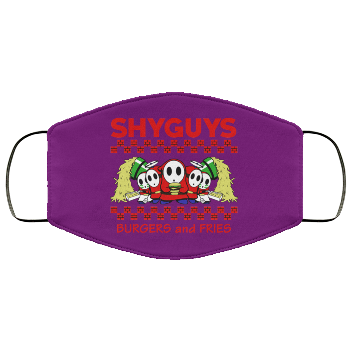 Shyguys Burgers And Fries Face Mask