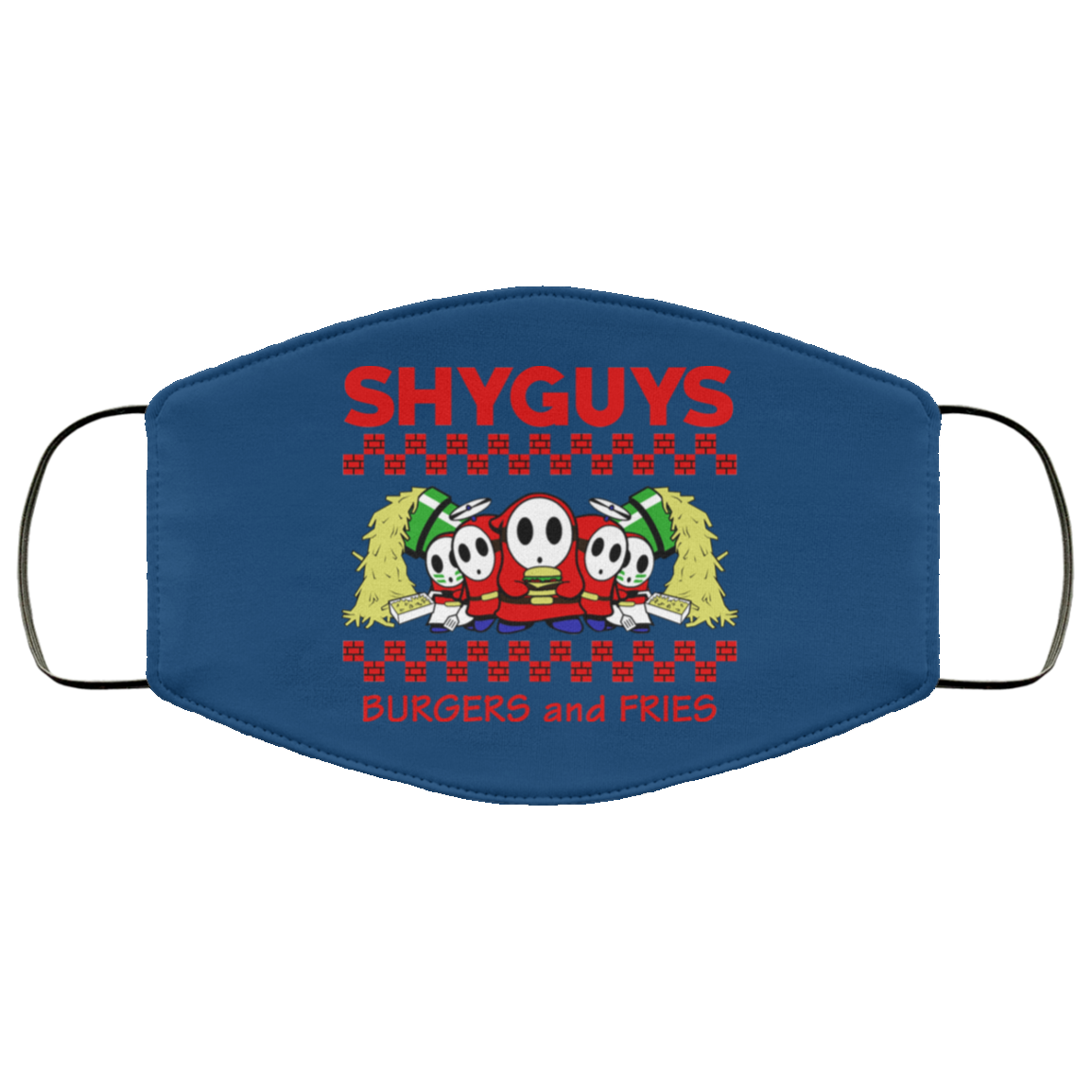 Shyguys Burgers And Fries Face Mask