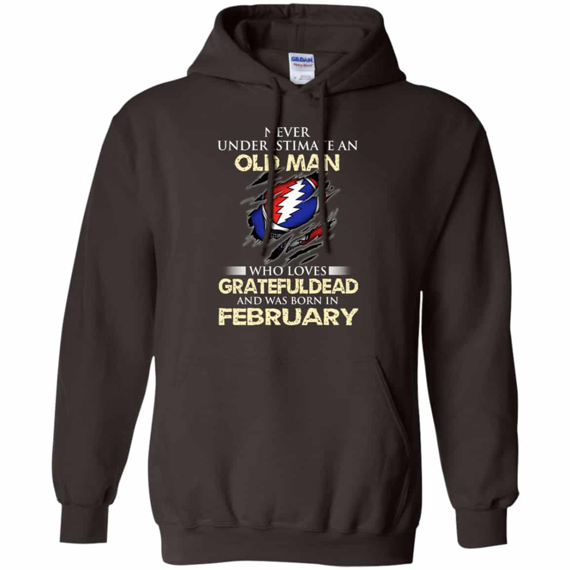 An Old Man Who Loves Grateful Dead And Was Born In February Shirt, Hoodie, Tank
