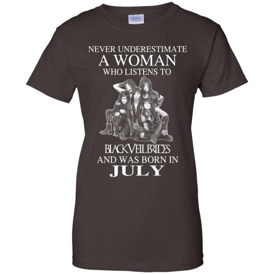 A Woman Who Listens To Black Veil Brides And Was Born In July T-Shirts, Hoodie, Tank