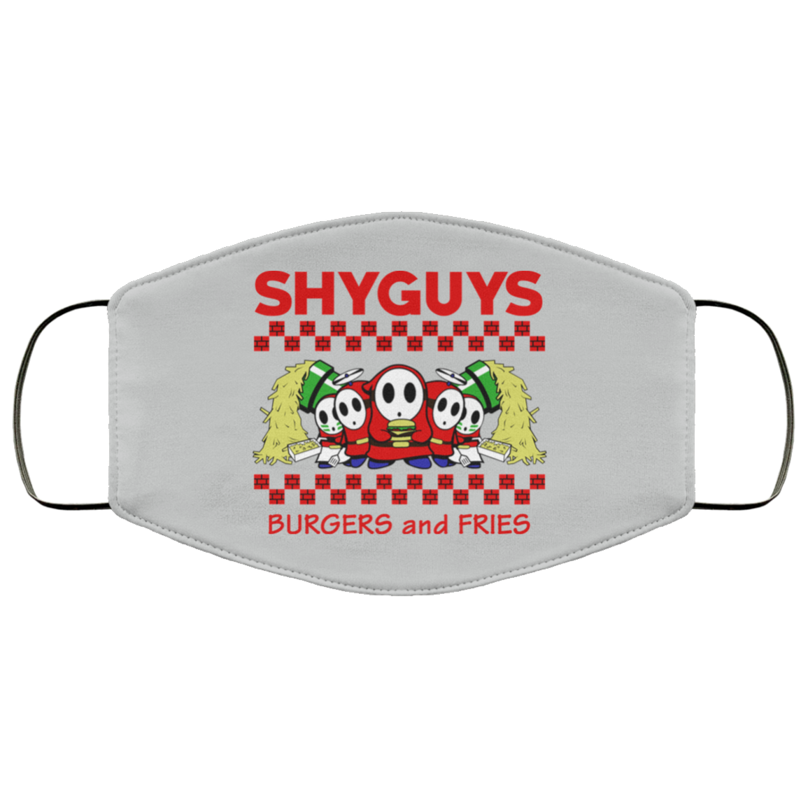 Shyguys Burgers And Fries Face Mask