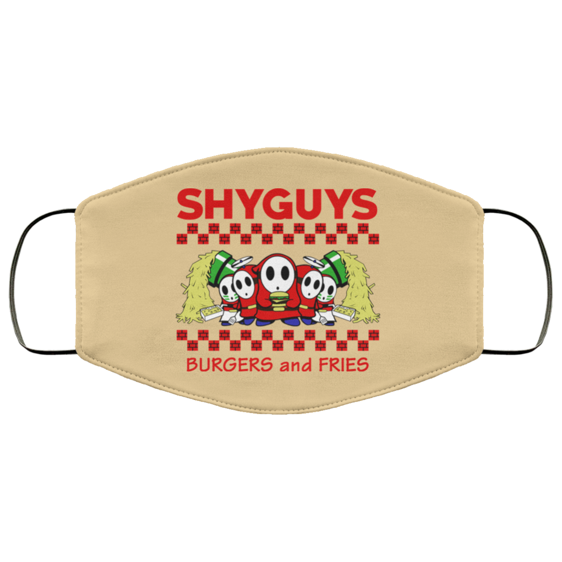 Shyguys Burgers And Fries Face Mask