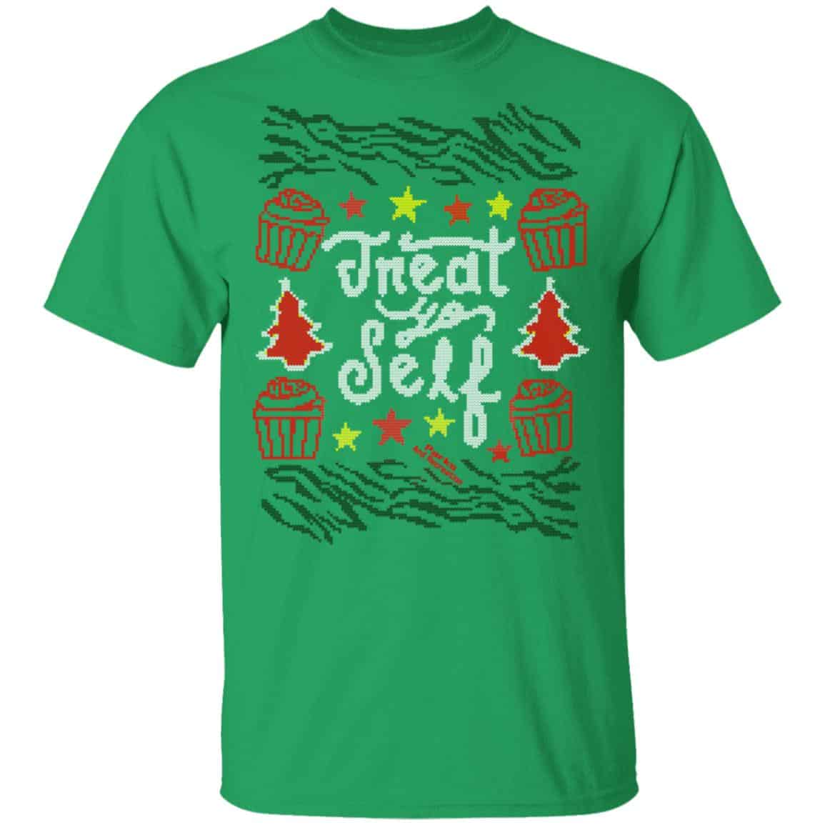 Parks and Recreation Treat Yo Self Ugly Christmas Sweatshirt Shirt, Hoodie
