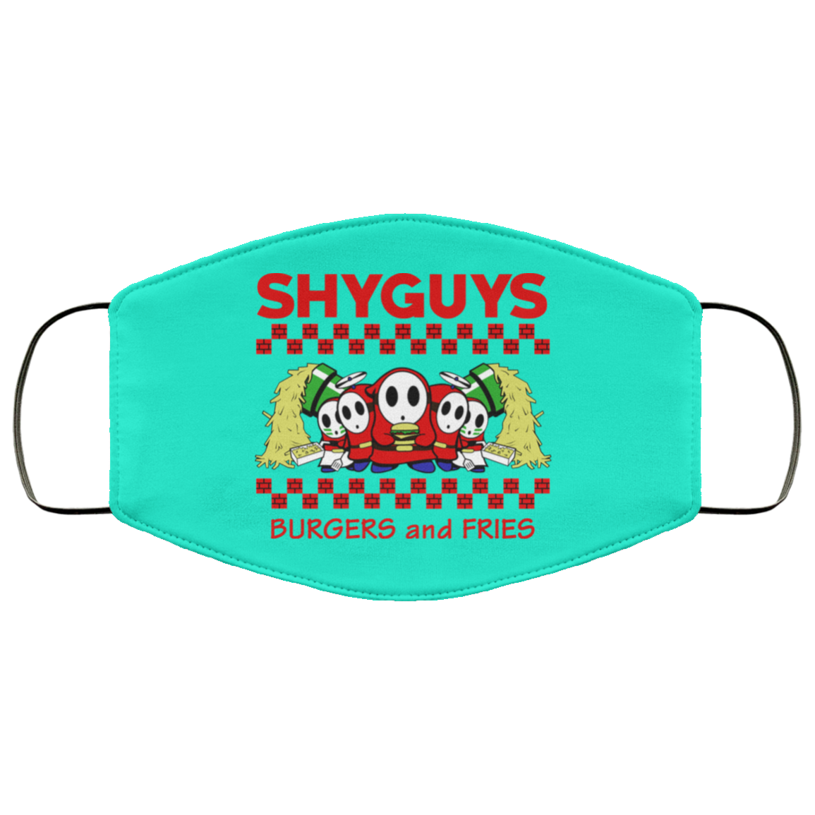 Shyguys Burgers And Fries Face Mask