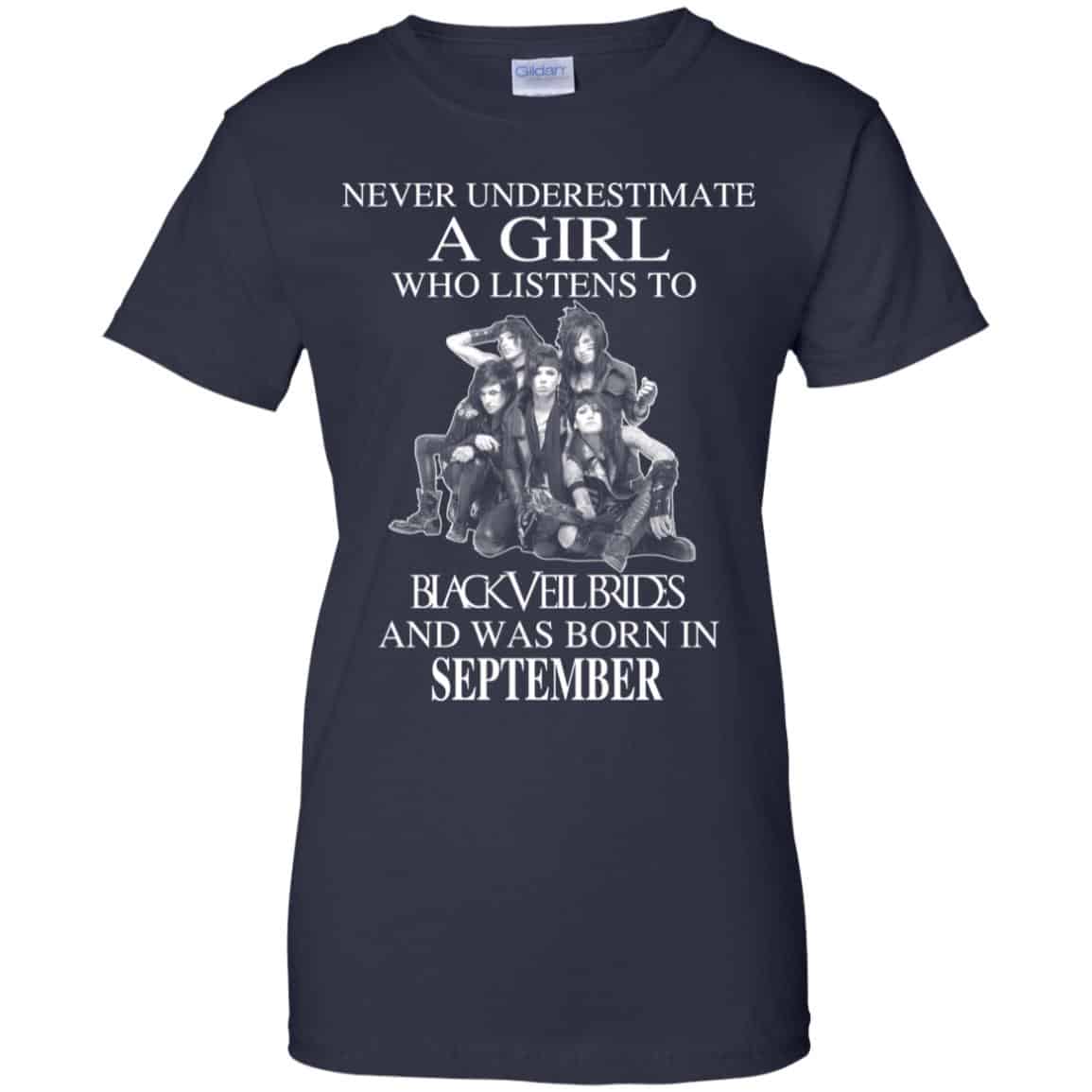 A Girl Who Listens To Black Veil Brides And Was Born In September T-Shirts, Hoodie, Tank