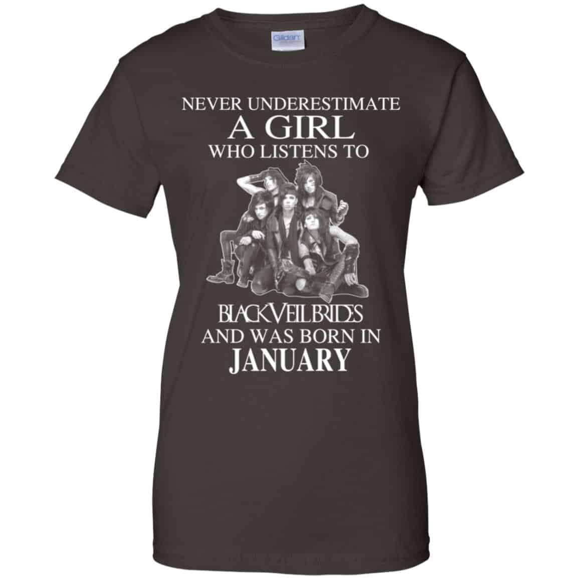 A Girl Who Listens To Black Veil Brides And Was Born In January T-Shirts, Hoodie, Tank
