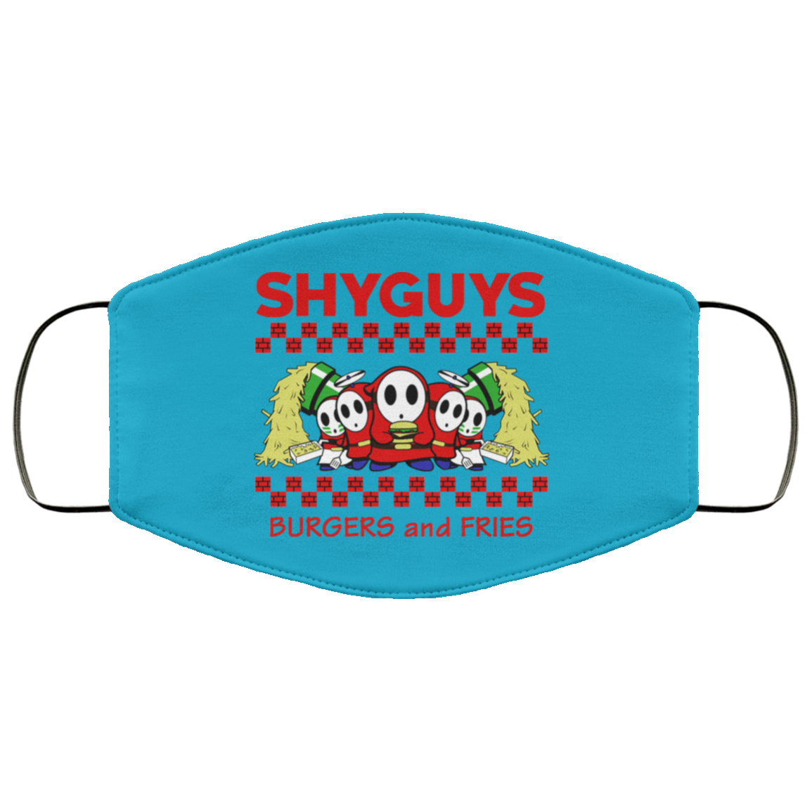 Shyguys Burgers And Fries Face Mask