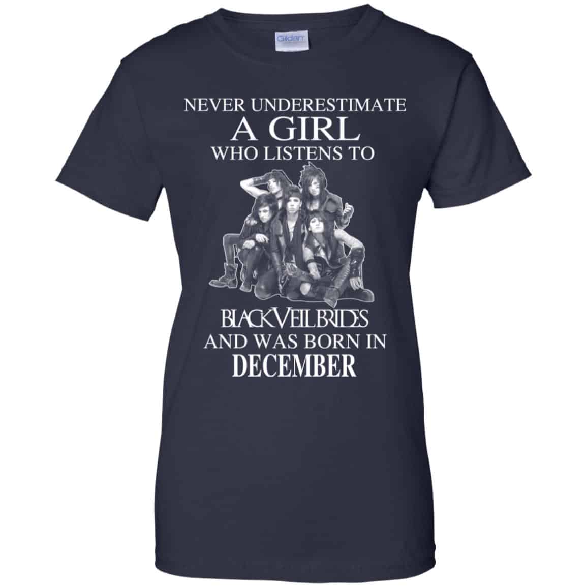 A Girl Who Listens To Black Veil Brides And Was Born In December T-Shirts, Hoodie, Tank