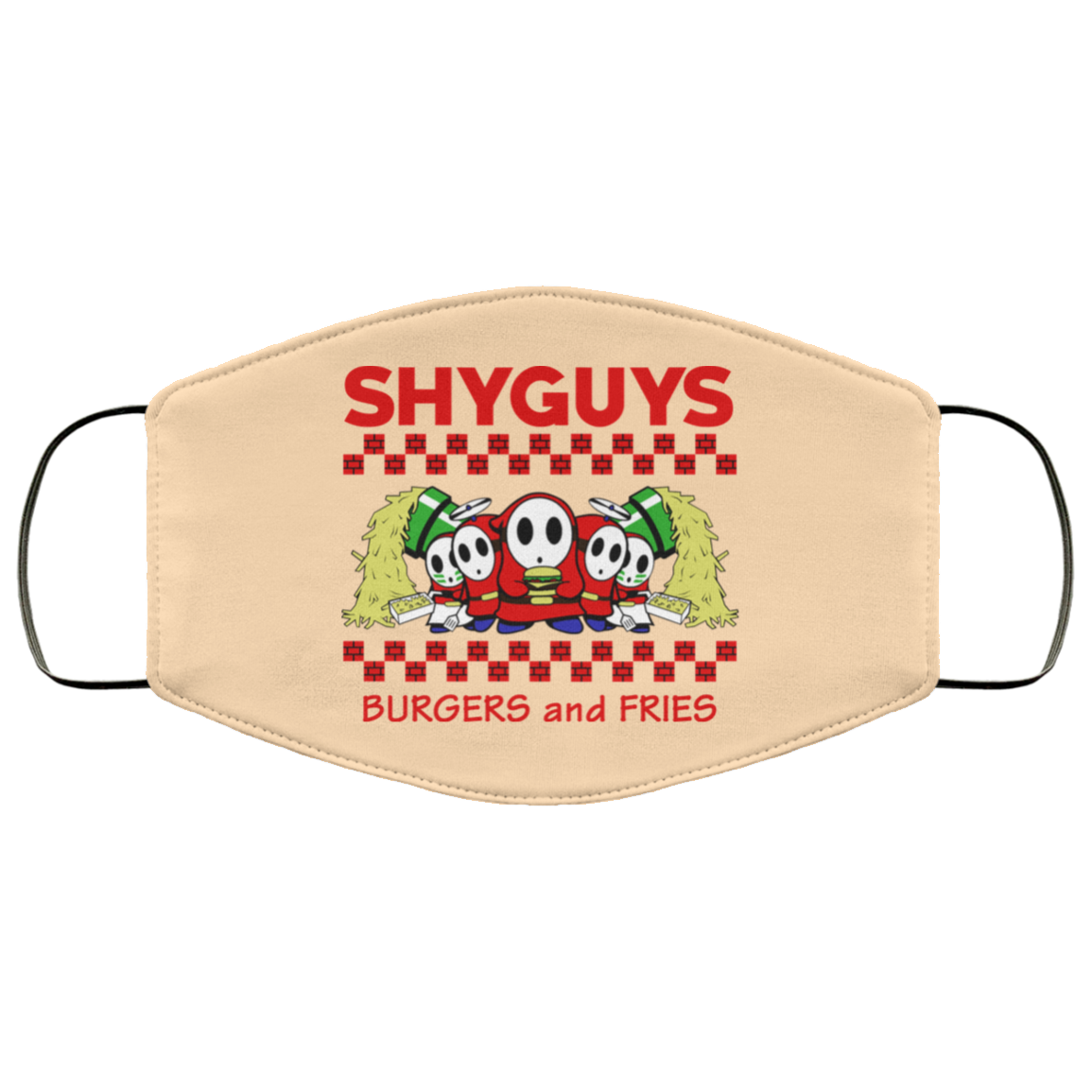 Shyguys Burgers And Fries Face Mask
