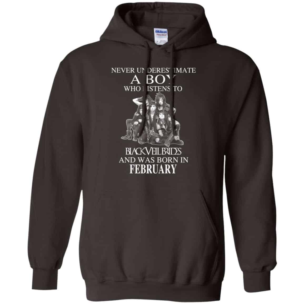 A Boy Who Listens To Black Veil Brides And Was Born In February T-Shirts, Hoodie, Tank