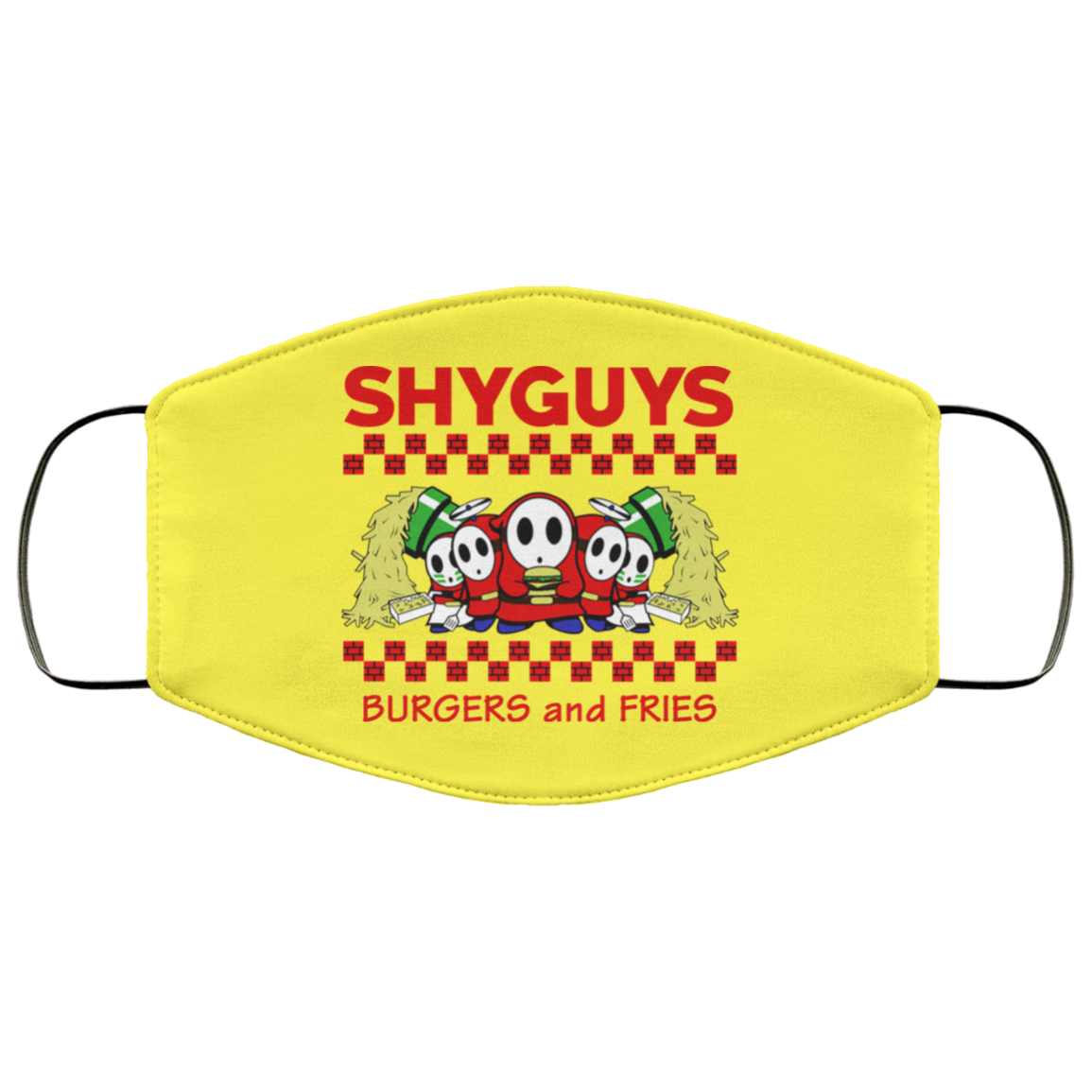 Shyguys Burgers And Fries Face Mask