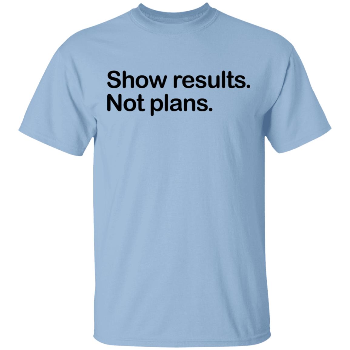 Show Results Not Plans Shirt, Hoodie, Tank