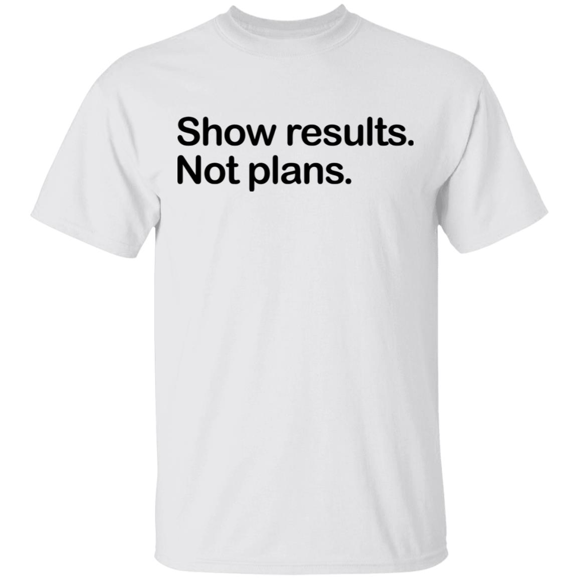 Show Results Not Plans Shirt, Hoodie, Tank