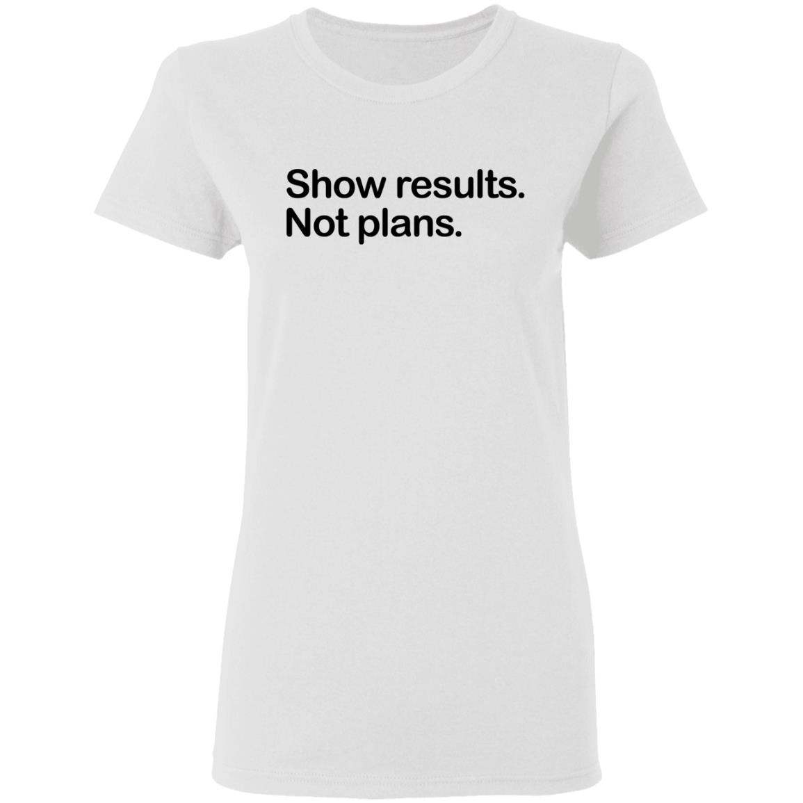 Show Results Not Plans Shirt, Hoodie, Tank
