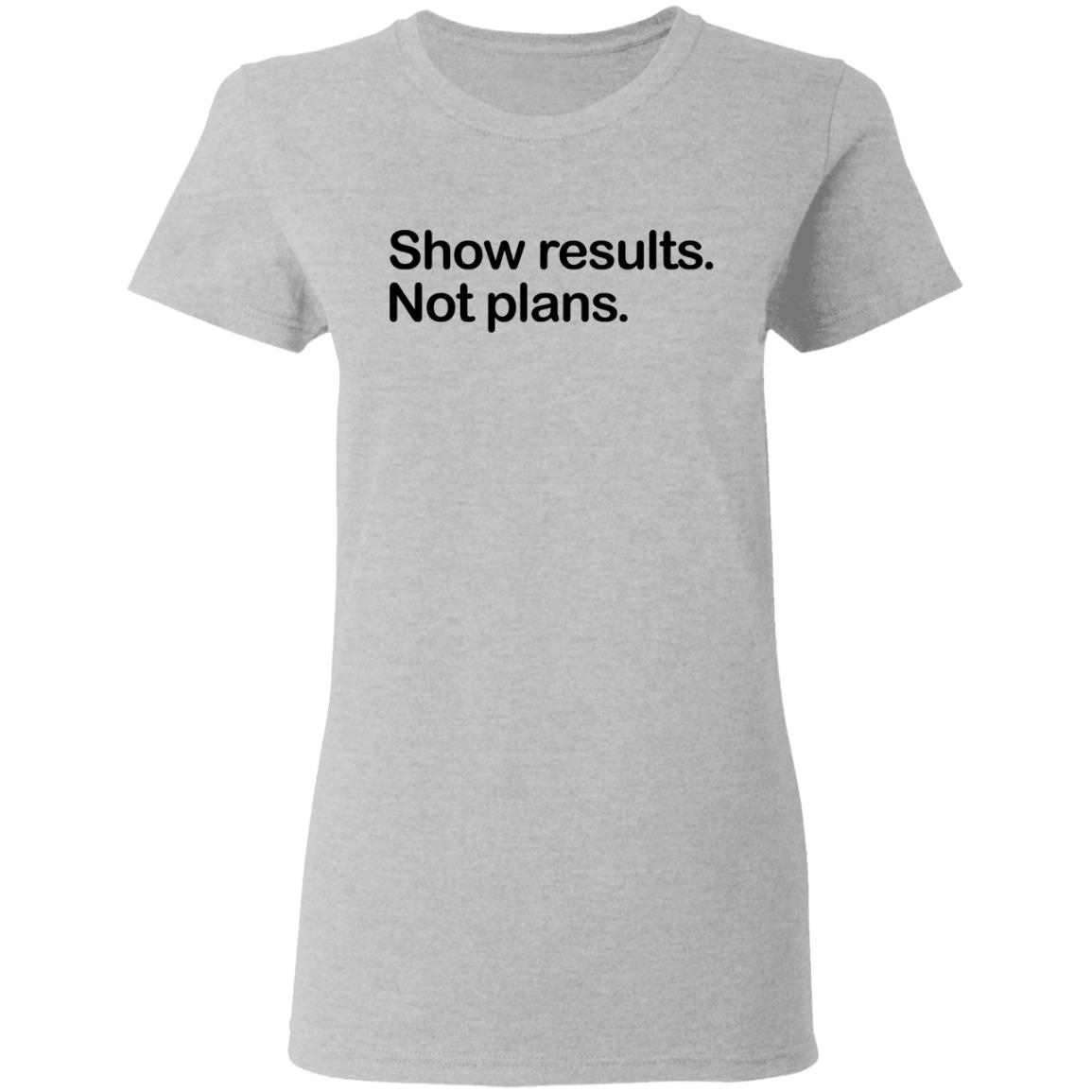 Show Results Not Plans Shirt, Hoodie, Tank