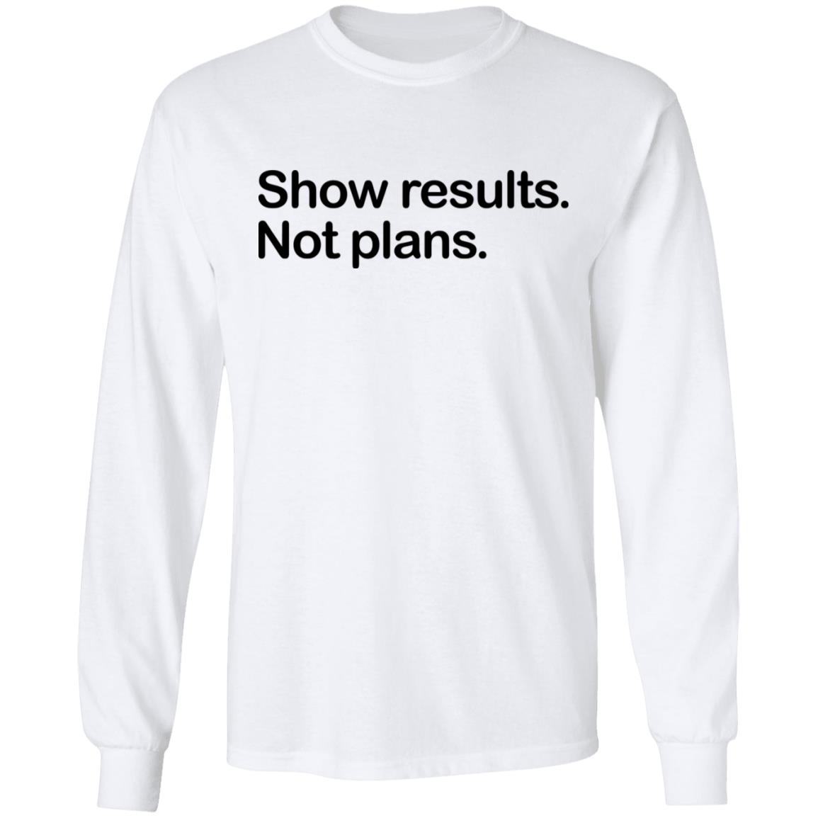 Show Results Not Plans Shirt, Hoodie, Tank