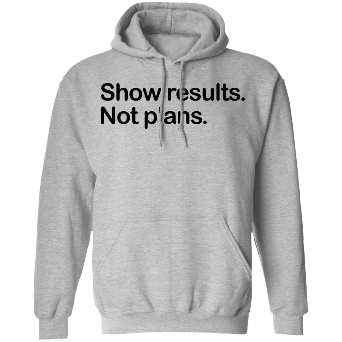 Show Results Not Plans Shirt, Hoodie, Tank