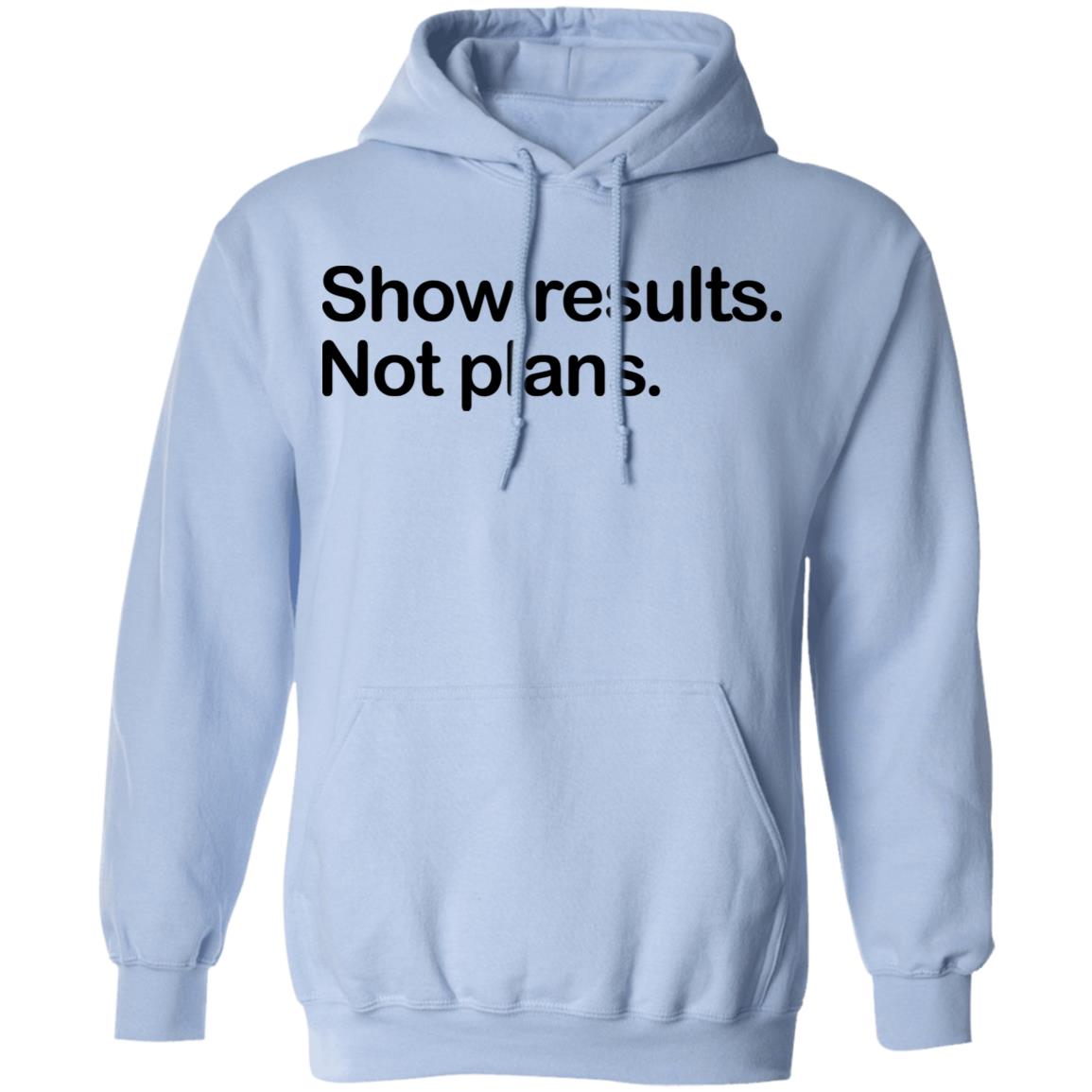 Show Results Not Plans Shirt, Hoodie, Tank