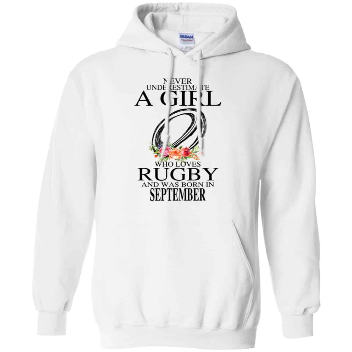 A Girl Who Loves Rugby And Was Born In September T-Shirts, Hoodie, Tank