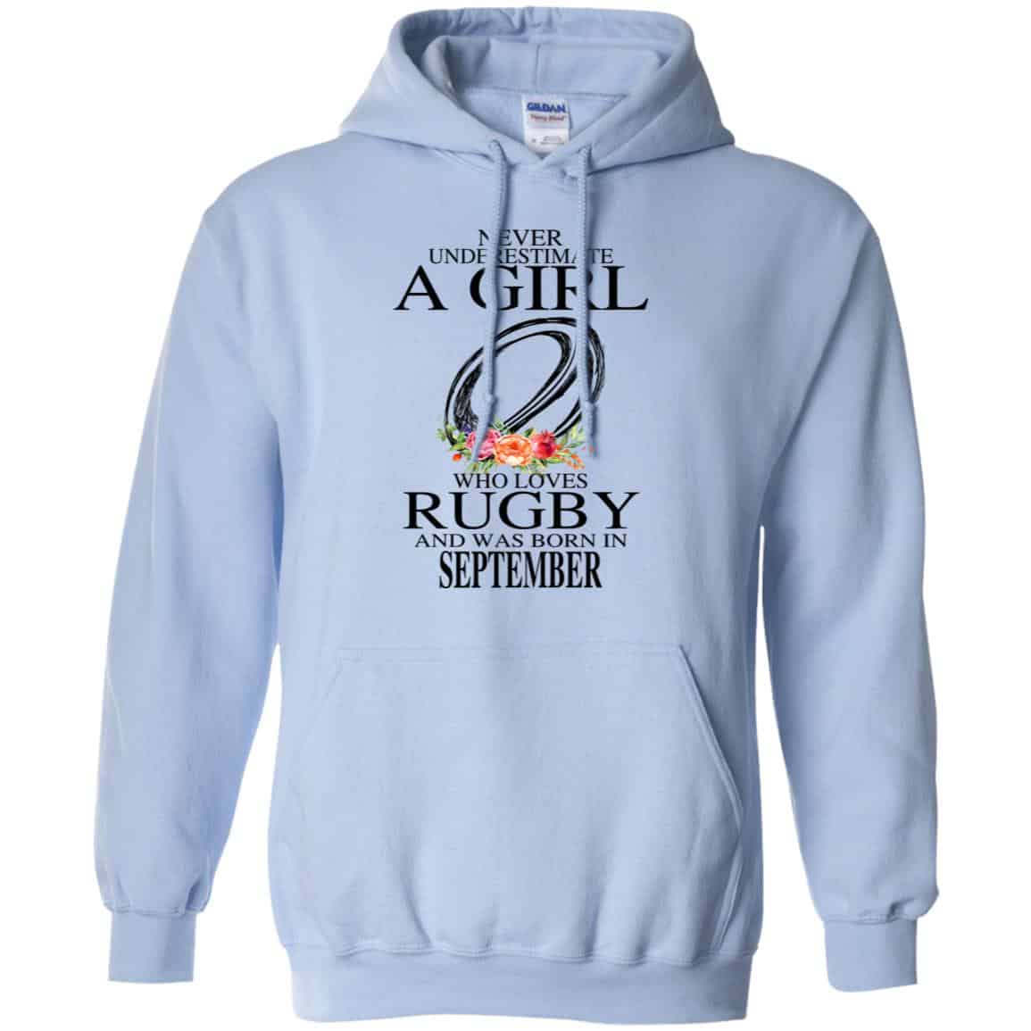 A Girl Who Loves Rugby And Was Born In September T-Shirts, Hoodie, Tank