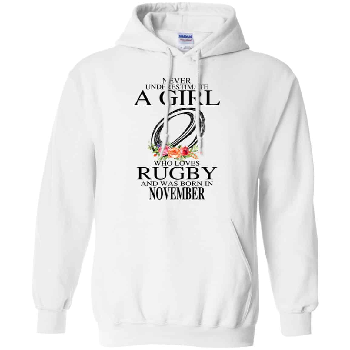 A Girl Who Loves Rugby And Was Born In November T-Shirts, Hoodie, Tank