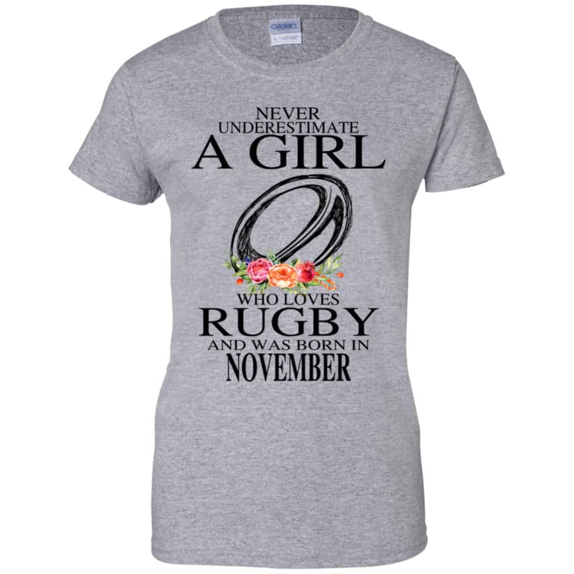 A Girl Who Loves Rugby And Was Born In November T-Shirts, Hoodie, Tank