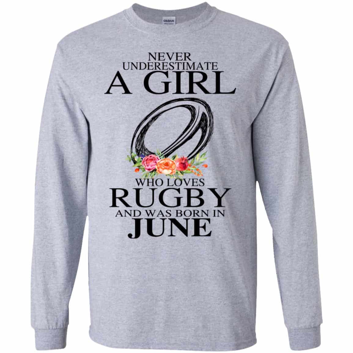 A Girl Who Loves Rugby And Was Born In June T-Shirts, Hoodie, Tank