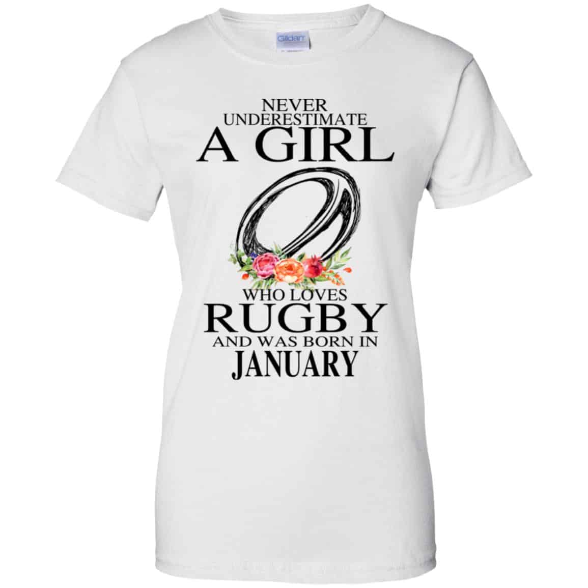 A Girl Who Loves Rugby And Was Born In January T-Shirts, Hoodie, Tank