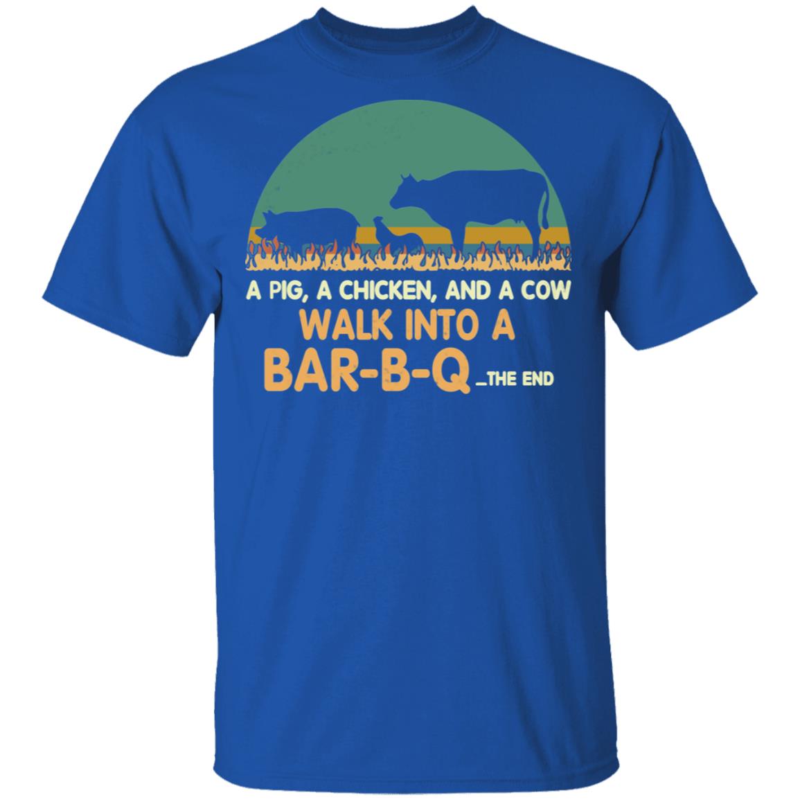 A Pig A Chicken And A Cow Walk Into A Bar-B-Q Shirt, Hoodie, Tank