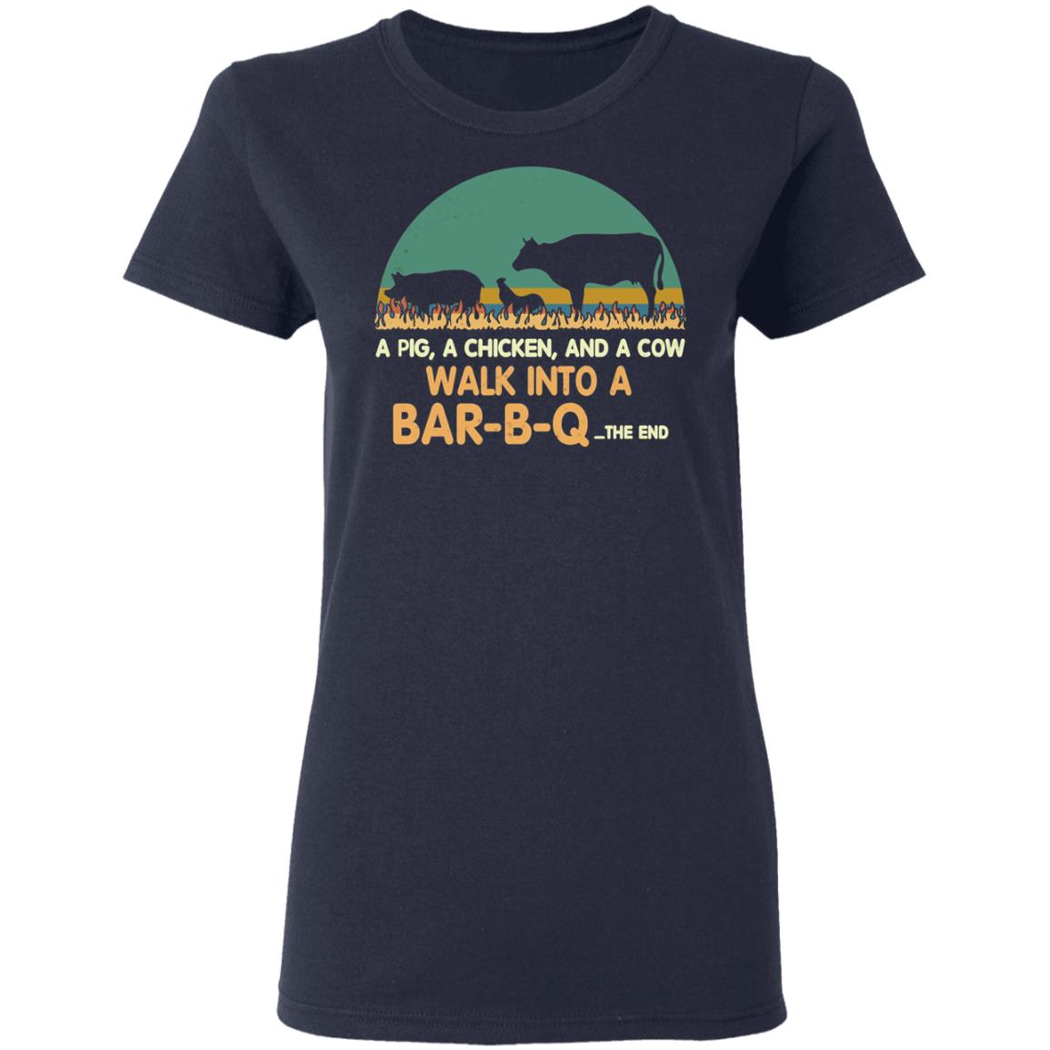 A Pig A Chicken And A Cow Walk Into A Bar-B-Q Shirt, Hoodie, Tank