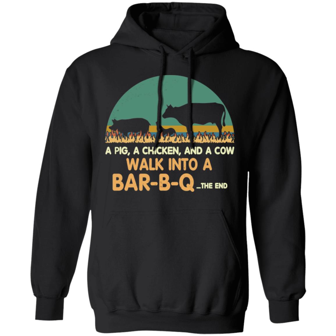 A Pig A Chicken And A Cow Walk Into A Bar-B-Q Shirt, Hoodie, Tank
