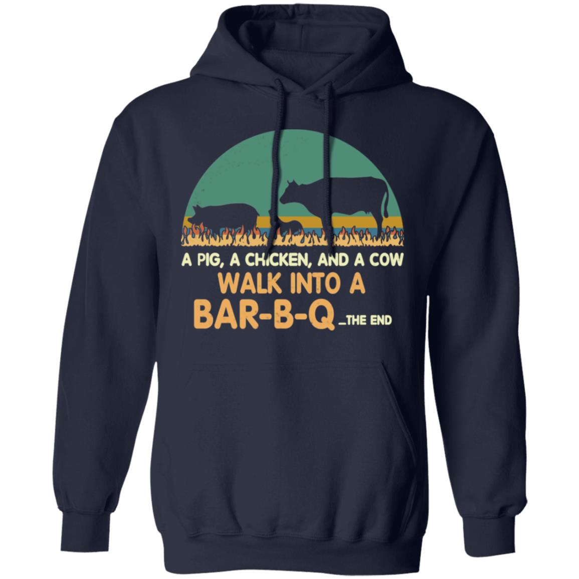 A Pig A Chicken And A Cow Walk Into A Bar-B-Q Shirt, Hoodie, Tank