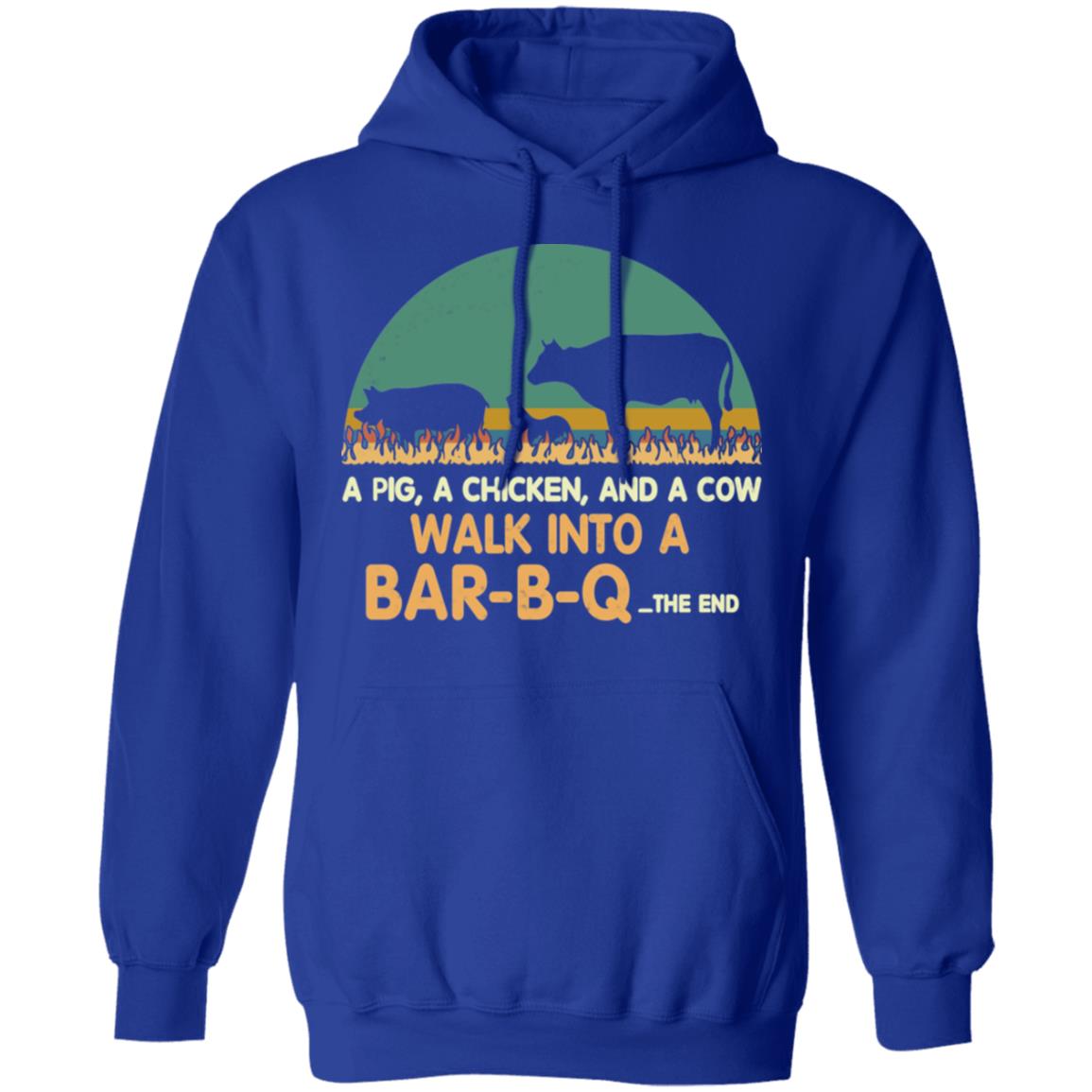 A Pig A Chicken And A Cow Walk Into A Bar-B-Q Shirt, Hoodie, Tank
