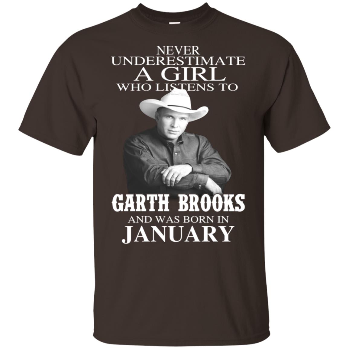 A Girl Who Listens To Garth Brooks And Was Born In January T-Shirts, Hoodie, Tank