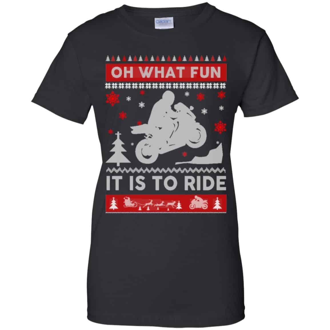 Motorbike Sweater Christmas Oh What Fun It Is To Ride T-Shirts, Hoodie, Sweater