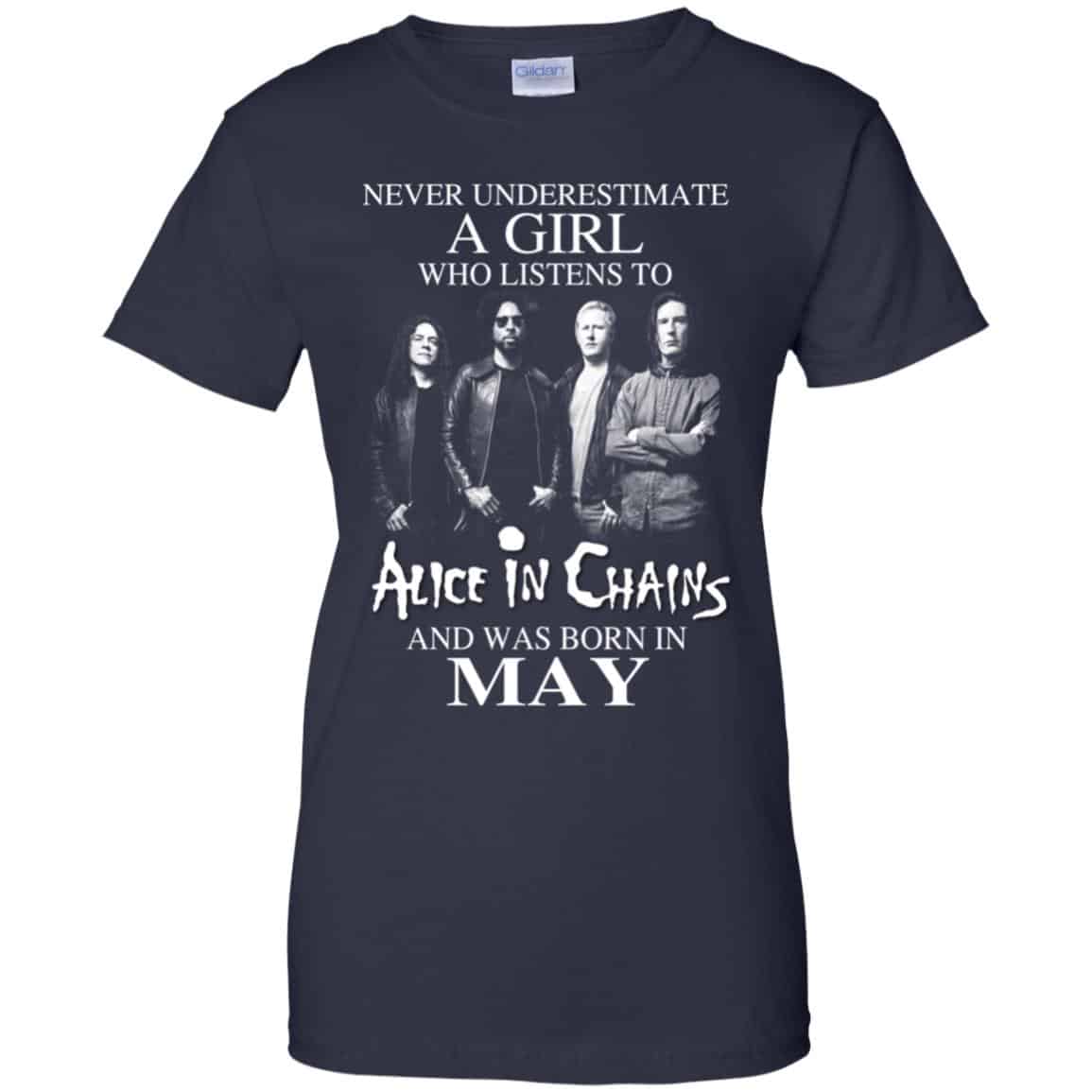 A Girl Who Listens To Alice In Chains And Was Born In May T-Shirts, Hoodie, Tank