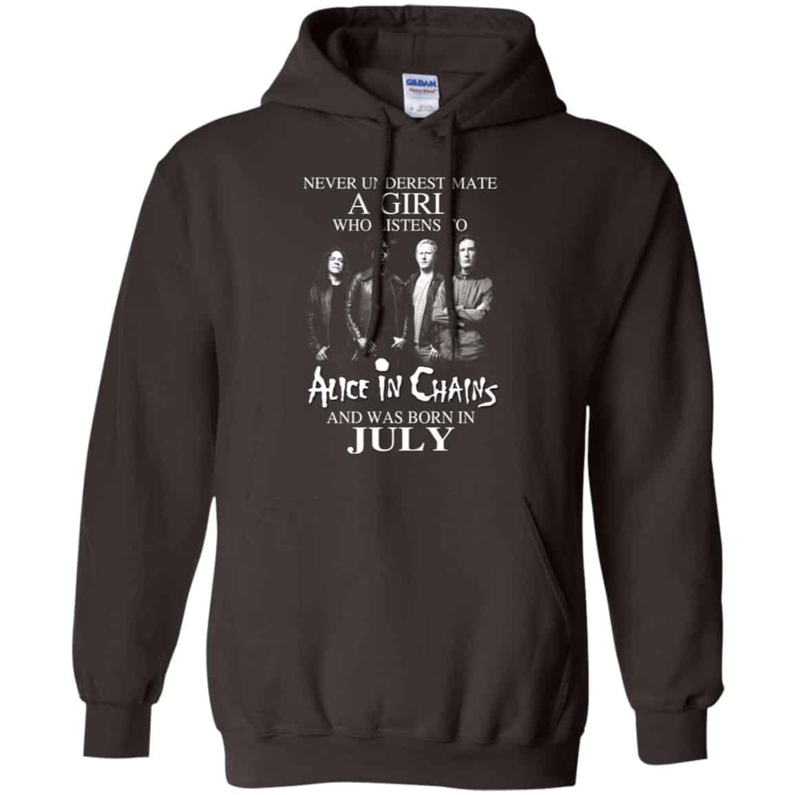 A Girl Who Listens To Alice In Chains And Was Born In July T-Shirts, Hoodie, Tank