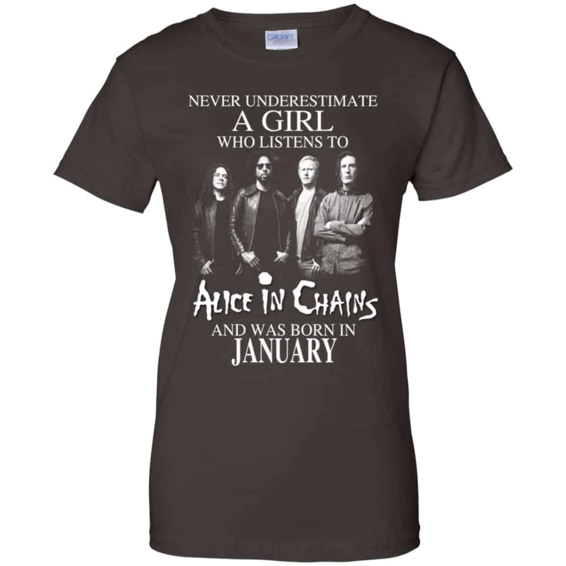 A Girl Who Listens To Alice In Chains And Was Born In January T-Shirts, Hoodie, Tank