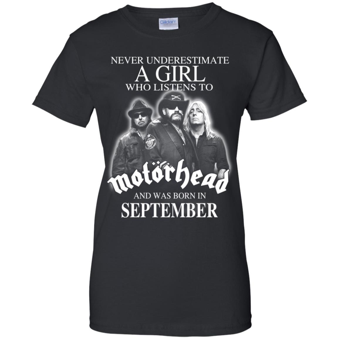 A Girl Who Listens To Motorhead And Was Born In September T-Shirts, Hoodie, Tank