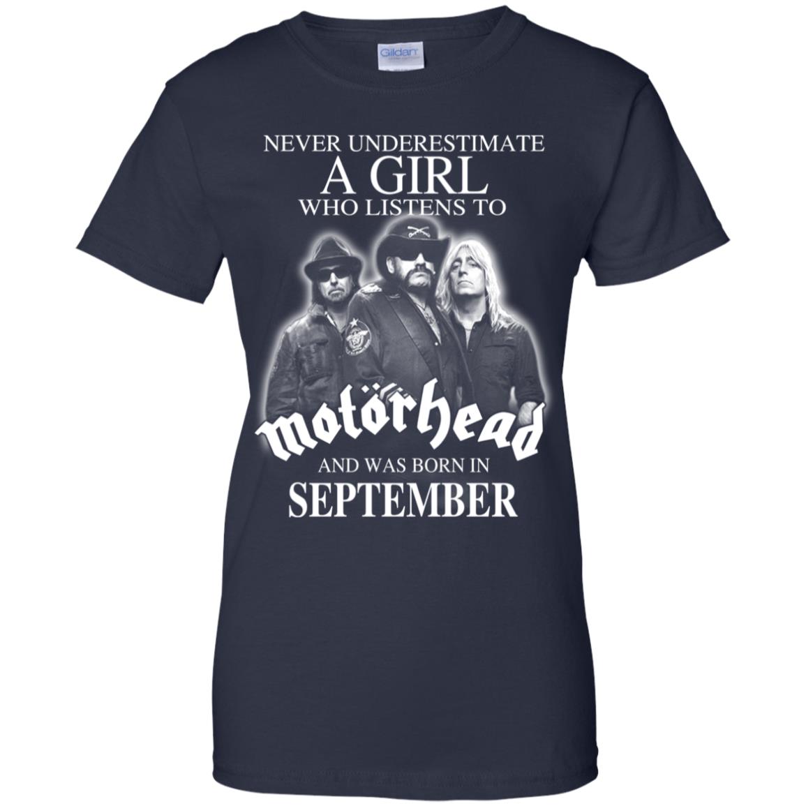 A Girl Who Listens To Motorhead And Was Born In September T-Shirts, Hoodie, Tank