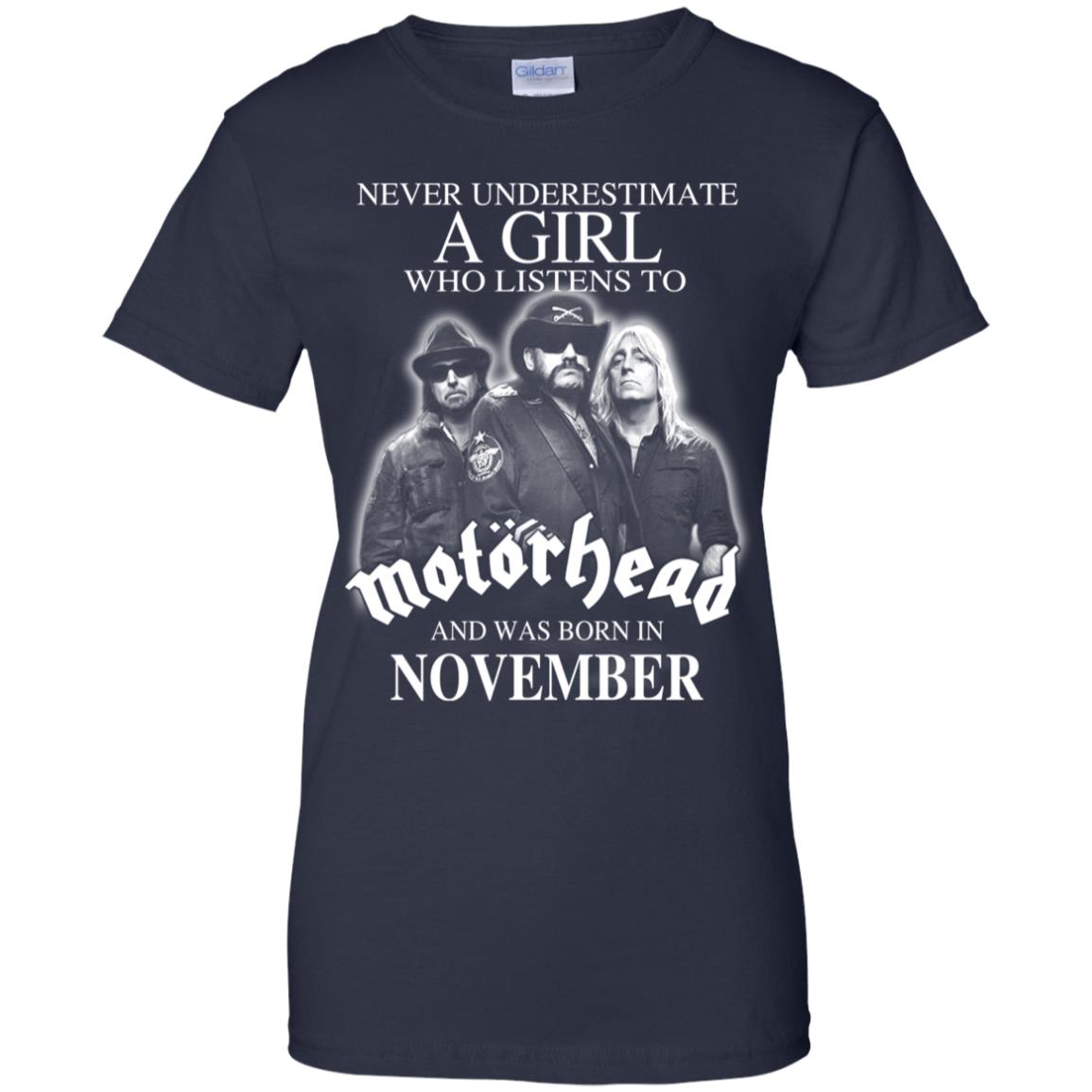 A Girl Who Listens To Motorhead And Was Born In November T-Shirts, Hoodie, Tank