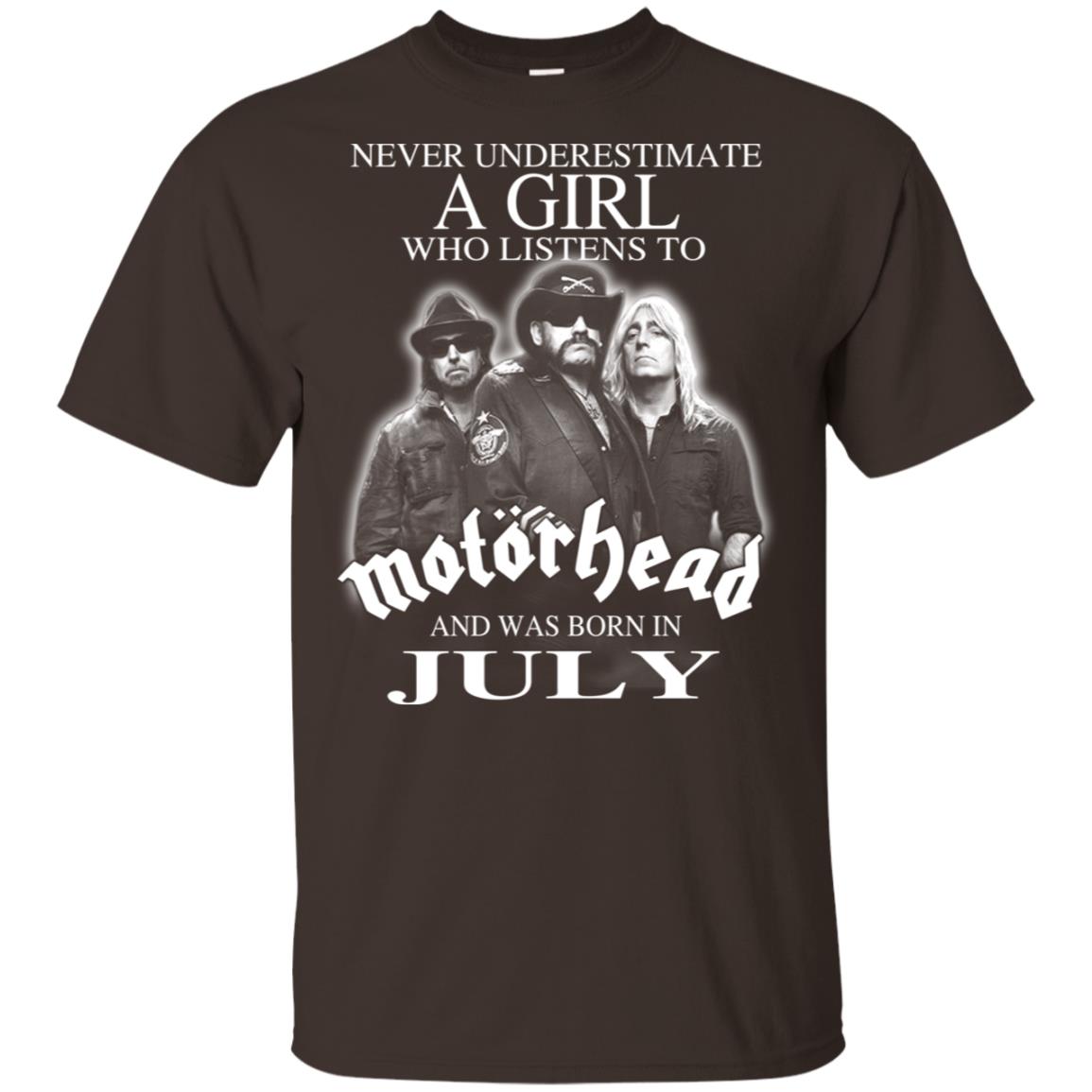A Girl Who Listens To Motorhead And Was Born In July T-Shirts, Hoodie, Tank